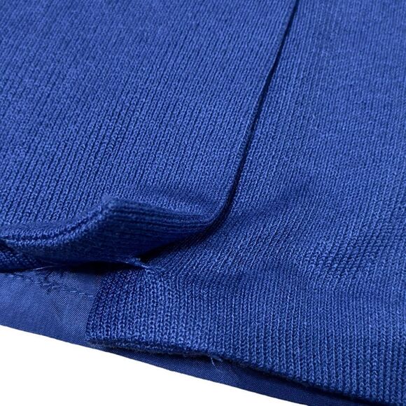 Oleg Cassini Vintage 80’s Royal Blue White Collar Skirt Set Size 10 - Picture 7 of 14